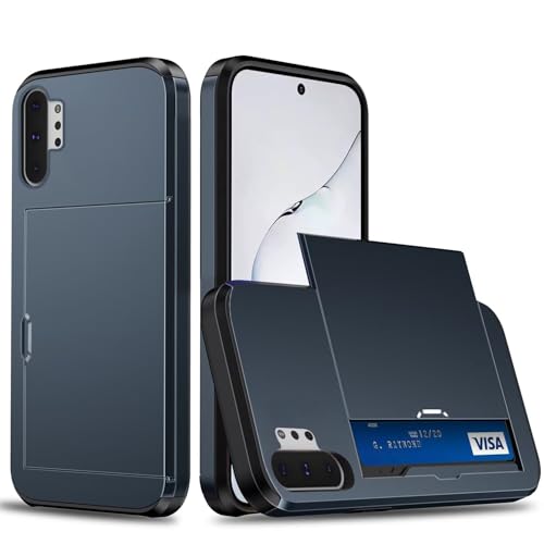 Coque Portefeuille pour Samsung Galaxy Note 10 Plus avec Porte-Cartes,Étui de Protection Téléphone Double Couche Antichoc,Fente Cachée Coulissante,Antichoc...