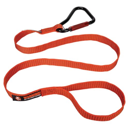 Image of Ergodyne Squids 3148 Heavy Duty Tool Lanyard, Carabiner and Loop End, Tool Weight Capacity 80lbs, Orange