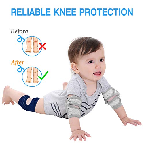 Baby Knee Pads for Crawling,Crawling Knee Pads Adjustable Protector Knee Pads for Toddler 3 Pairs