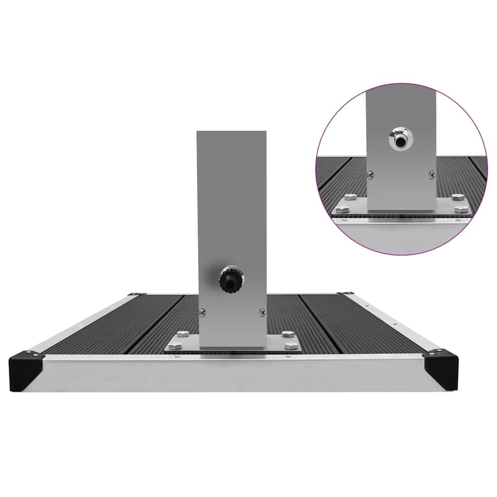 vidaXL Ducha de Jardín con Plato Sistema Protección Higiénica Panel con Base Duradera Resistente Multiuso Bonito Curvado Acero Inoxidable WPC
