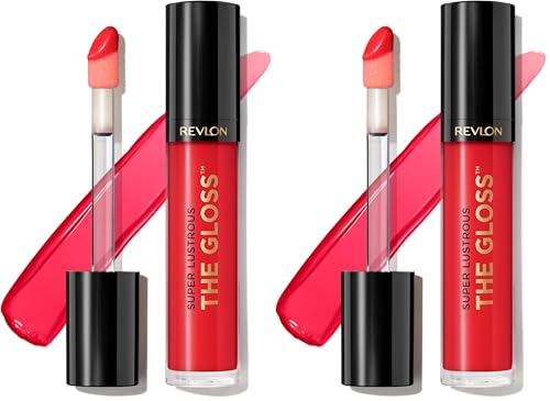 Image of Revlon Super Lustrous Lip Gloss, Non-Sticky, Hydrating, High Shine Finish, 240 Fatal Apple, 0.13 oz (Pack of 2)