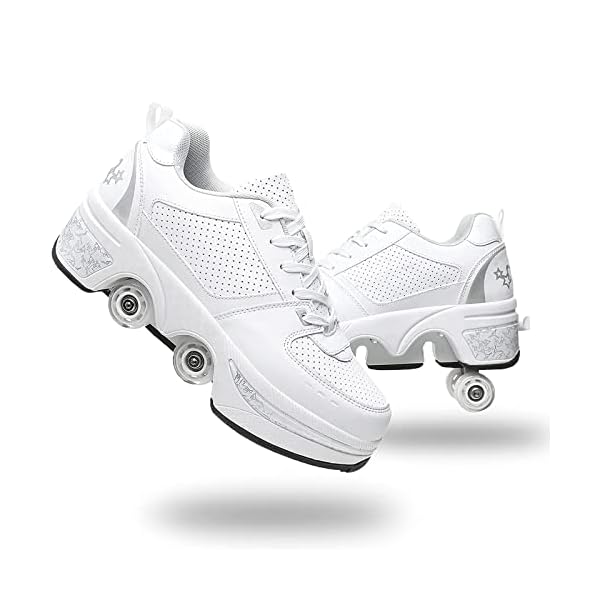 Roller Skate Shoes Rollschuhe Schuhe Mit Rollen Skateboardschuhe,Inline-Skate, verstellbar Damen Schuhe mit Rollen für mädchen