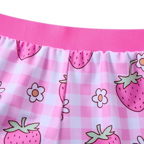 Image of TUONROAD Toddler Girls One Piece Swimsuit 2Pcs Bathing Suit Kids Swimwear with Short for 3-9