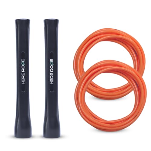 Adjustable PVC Jump Rope, 5mm Thickness, Shatterproof Handles for Fitness, Boxing & Cardio (Orange)