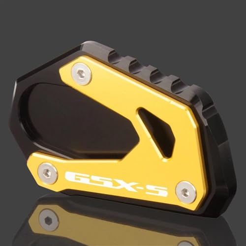 Almohadilla De Soporte para Pata De Cabra De Motocicleta, Almohadilla De Pie para Suzuki GSXS1000 GSXS1000F GSX-S 1000 1000F GSXS GSX S1000, Placa De Pie De Extensión Ampliadora Placa de pie CNC(Oro)