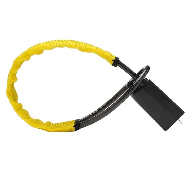 Antivols de voiture Adapté au verrouillage du volant, câble renforcé, dissuasion automobile Canne Antivol Voiture(Yellow)