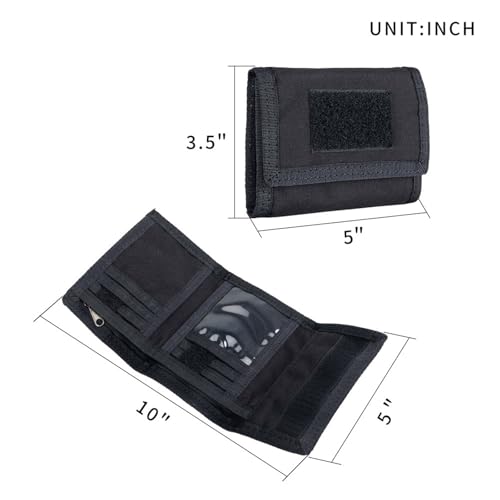 EXCELLENT ELITE SPANKER Nylon Trifold Wallet for Men ID Card Holder Tactical Military Wallet with Coin Pocket Outdoor Wallet2