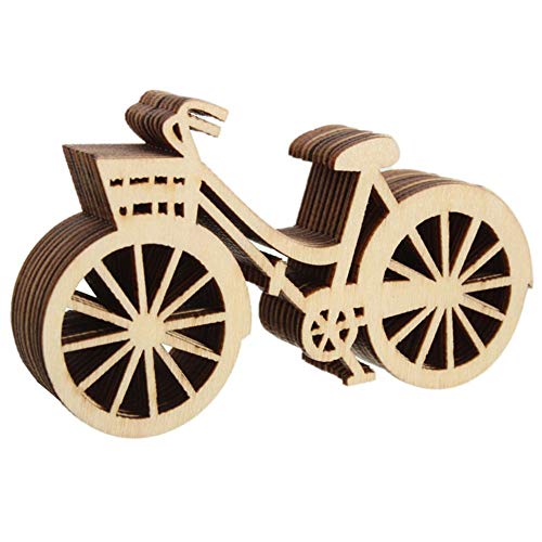 10 piezas de parches de madera para bicicleta, adornos decorativos de madera, manualidades, árbol de Navidad, colgante para decoración del hogar, arte, manualidades, diseño inteligente