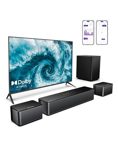 ULTIMEA 5.1 Sound Bar with Dolby Atmos, 410W Surround Sound...