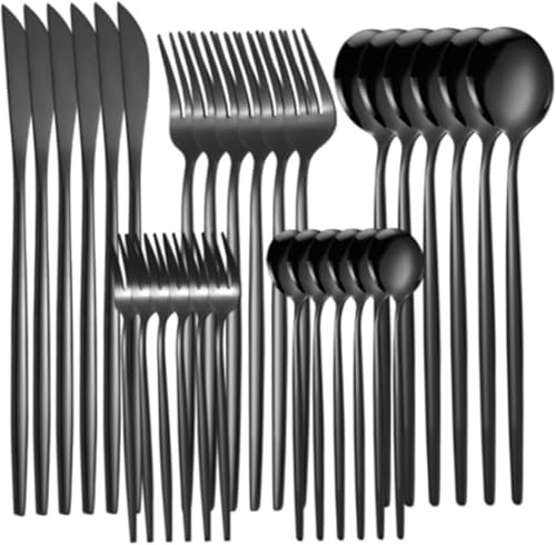 La Mejor Lista de Kostlich , listamos los 10 mejores. 44 Juego de cubiertos de acero inoxidable de 30 piezas: Cubiertos Utensilios de plata pulidos con espejo con cucharas para la cena Tenedores Cuchillo para bistec Servicio para 6...