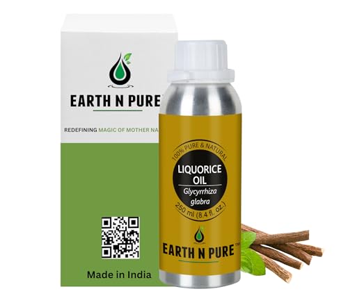 Image of Earth N Pure Liquorice (Licorice) Oil for Skin Nourishment and Body Care | 250 ML