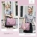 Laptop Tote Bag 15 Inch, Computer Shoulder Bag Large Work Tote Bag for Women, Laptop Carrying Case Stylish Handbag for Business Travel (Pinkish Purple)