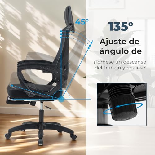 La Mejor Lista de Sillas con reposapiés al mejor precio. 12 Imagen adicional