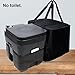 Portable Toilet Storage Bag Rolling Cart for RV Camping & Travel, 5.3 Gallon Capacity, Heavy-Duty Nylon with Handles, Compatible with Standard Portable Toilets, Black