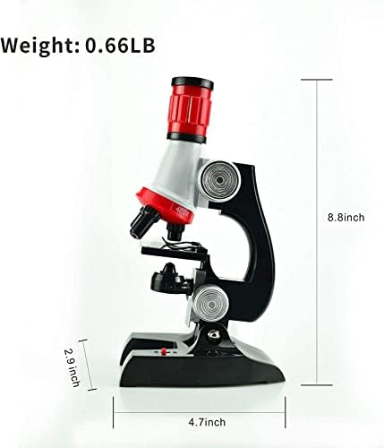 Science Kits for Kids Beginner Microscope with LED 100X 400X and 1200X-Include Sample Prepared Slides 12pc- Educational Toy for School Usage, Early Education for Kid Home Usage Birthday 2 411lwcvsitL. AC
