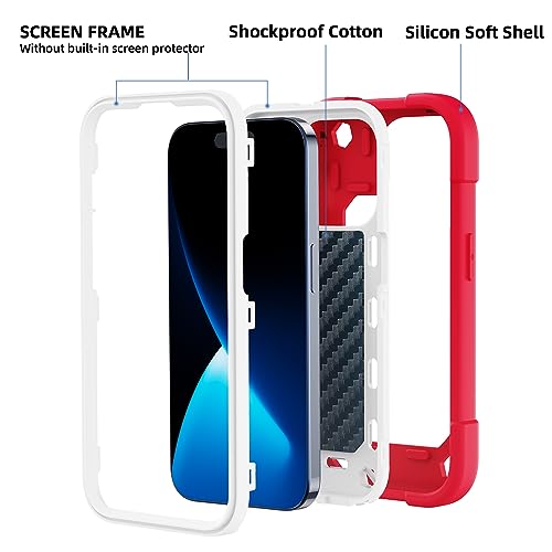 Image of MARKILL Compatible with iPhone with Built-in 360Rotating Ring Stand, Military Grade Drop Protection Full Body Rugged Heavy Duty Case Durable Cover (Hot Pink, iPhone 15 Pro Max 6.7 inch)