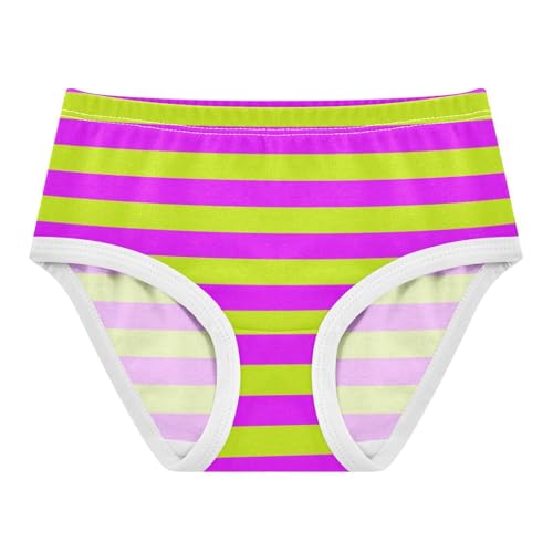 Green Hot Pink Stripe Toddler Girls's Underwear 2T