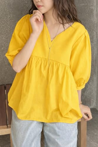 Image of Zilcon Women's Cotton Plain Styles Short Kurti for Women V-Neck Half Sleeve || Kurti for Woman || Short Kurtis for Woman