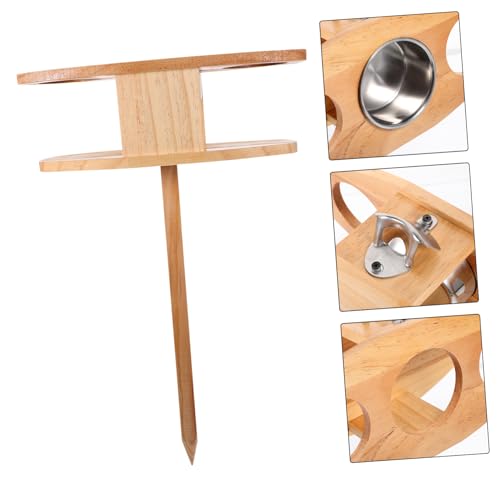 Table à vin pliante portable en bois pour pique-nique - 7