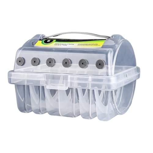 WEISUYUUS Fishing Line Organizers 6 Compartments Fishing Line Storage Case Portable Spool Box Tackle Box Multifunction