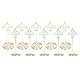 Lwuey Tisch Fotohalter, 10 Stück Gold Flugzeug Metal Nummern Karten Halter Memohalter Bilder Foto Clip Memo Namenbild Hochzeits Dekoration für Büro Wohnung Geburtstag Babyparty Jubiläumsparty