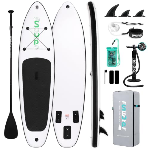 Image of FunWater Inflatable Ultra-Light Stand Up Paddle Board for All Skill Levels with Premium SUP Paddleboard Accessories,Non-Slip Comfort Deck for Youth & Adults