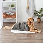 Bone Dry Pet Grooming Towel Collection Absorbent Microfiber X-Large, 41x23.5", Embroidered Gray - Image 5
