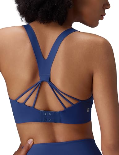 Image of baleaf Sweatleaf Adjustable Sports Bras for Women, Padded Racerback Yoga Bra, High Impact Molded Cup Workout Bra