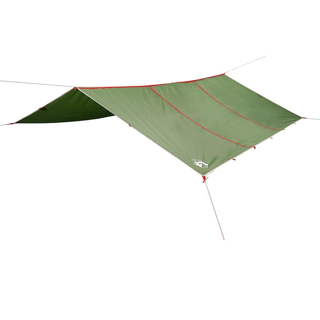 Lona de camping Tarp 420 x 440 cm de tejido Oxford resistente 210D para exteriores, incluye bolsa de transporte, para senderismo, excursiones y accesorios de camping