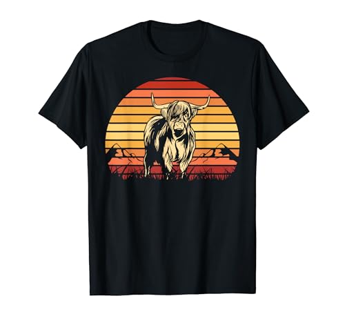 Corteccia scozzese Highland Cattle regalo agricoltore Maglietta