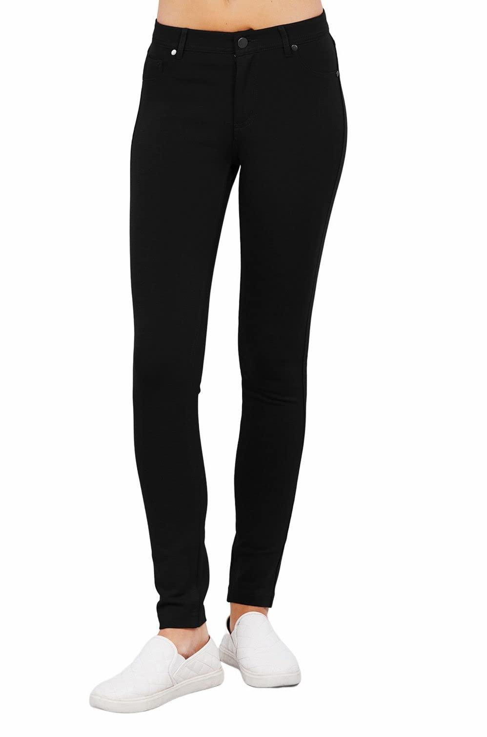5-Pockets Shape Skinny Mid-Rise Pants Womens Stretch Pant Slim Fit Bootcut Womens Casual Pants Cozy and Soft