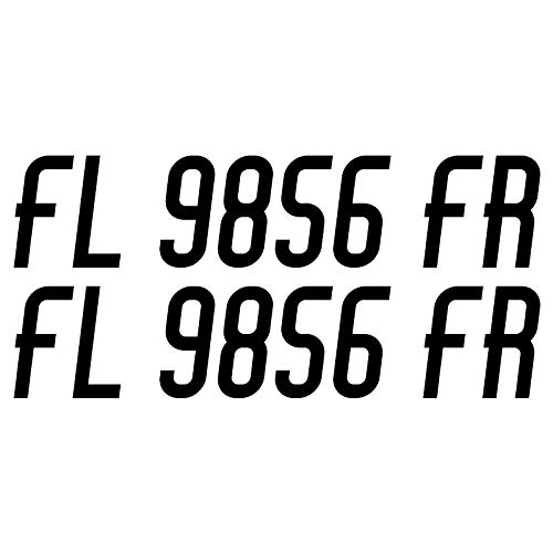 Amazon Com Many Sizes And Colors Set Of 2 Custom Boat Registration Numbers And Letters Jet Ski Registration Numbers Jetski Pwc Pontoon Sail Boat Sailboat Hull Id Vinyl Decals Stickers Xaa Handmade