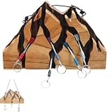 Handmade Mountain-Shaped Keychain, Mountain Key Organizer with 5 Climbing Nut Keychains, Decor for Home Table Wall