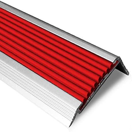 Miniatura 8 de Borde de metal para escaleras, tira antideslizante de nariz de borde de escalón, protector de nariz de borde de escalón, reductores de borde de