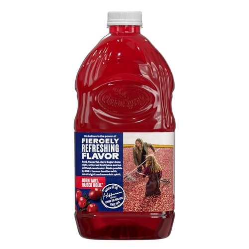 Image of Ocean Spray ZERO Sugar Cranberry Juice Drink, Cranberry Juice Drink Sweetened with Stevia, 64 Fl Oz Bottle (Pack of 2)