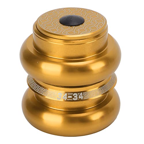 Alomejor Headset 34mm Threadless Headset Aluminum Alloy Front Fork Headset for Mountain Road Bike(Gold)
