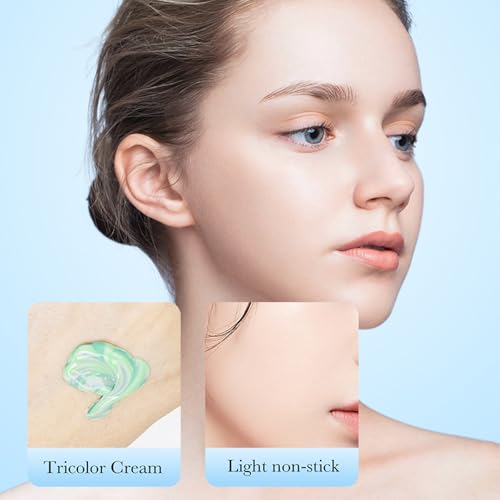 3 In 1 Primer for Face Before Makeup,Sunscreen Isolation Cream,One Step Color Corrector,Oil Control Skin Corrector, Sheer Finish, Refreshing,Moisturizing,Lighten skin tone(A) - Image 6