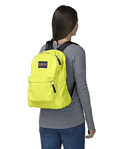 neon yellow jansport backpack