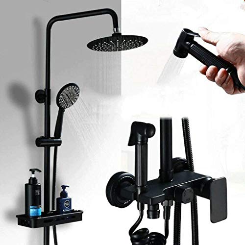 Set simple multifuncional para ducha doméstica y hotelera, columna de ducha ajustable en altura, sistema de ducha de temperatura constante con mezclador frío y caliente miniatura 2