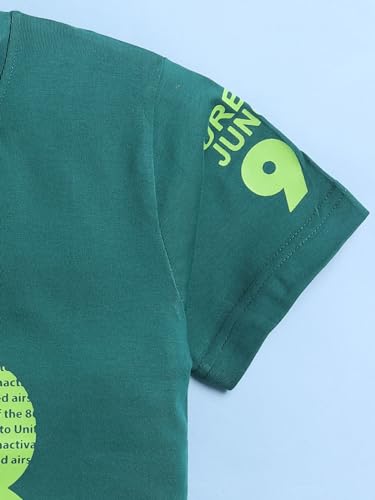 Image of Bumchums Boys Casual Regular Fit Round Neck Half Sleeve T-Shirt for Kids, Boys, Graphic Printed