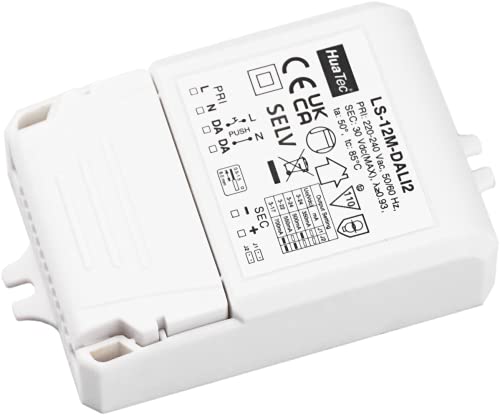 LED Trafo 12W Dimmbar DALI2 Push Taster (Pri) Ausgang 350mA - 700mA Flickerfree LED Netzteil Treiber Driver Transformator