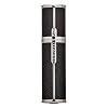 Travalo Milano Perfume Atomizer - Leak-Proof and TSA Approved for Air Travel - Reusable, Airtight, Easy Fill Mini Pump Sprayer - Lightweight Vegan Leather with Polished Metal Outer Shell - Black