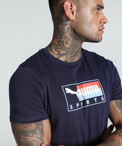 Image of Puma Men Cotton Graphic Print Slim Fit T-Shirt