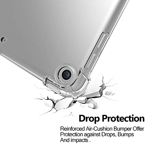 Image of iPad PRO 10.5 Inch 2017 Air 10.5 3rd Generation 2019 [ Air 3 ] A1701 A2152 A2123 MQF12HN /A MQEY2HN /A MQF22HN /A MQF02HN /A Air Cushion Corner Cover with Soft Silicone Clear Back - Transparent