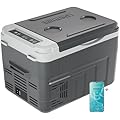 EUHOMY 12 Volt Refrigerator, 16 Quart (15L) Compressor Electric Cooler APP Control, Car Fridge 12/24V DC & 120-240V AC, Car Refrigerator -4?~68?, Portable Freezer for RV, Camping,Travel
