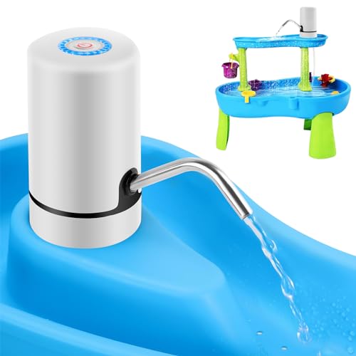 Image of Water Table Pump, Cordless & Rechargeable Water Pump for Kids, Water Table Pump for Step 2 Fun Summer Outdoor Water Toys Accessories for Toddlers Kids (White)