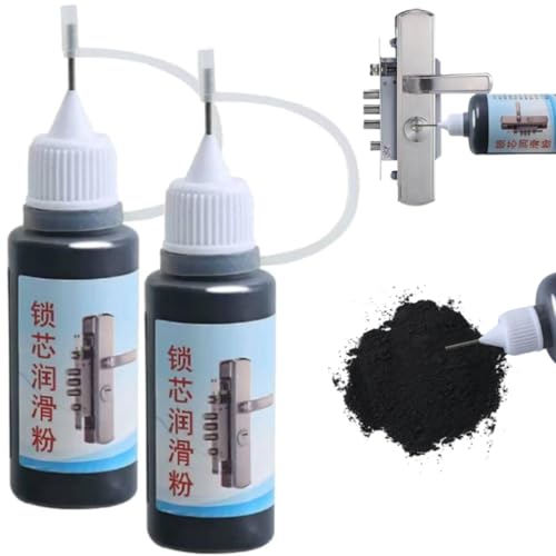 Lock Core - Polvo lubricante a base de grafito para un funcionamiento suave, ideal para bloquear lengüetas, puertas y rieles de ventana. Elimina el ruido y lubrica los núcleos de bloqueo