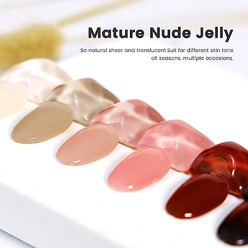 Set de Esmalte de uñas en gel Nude Likomey 8 Colores 7.5 ml miniatura 6
