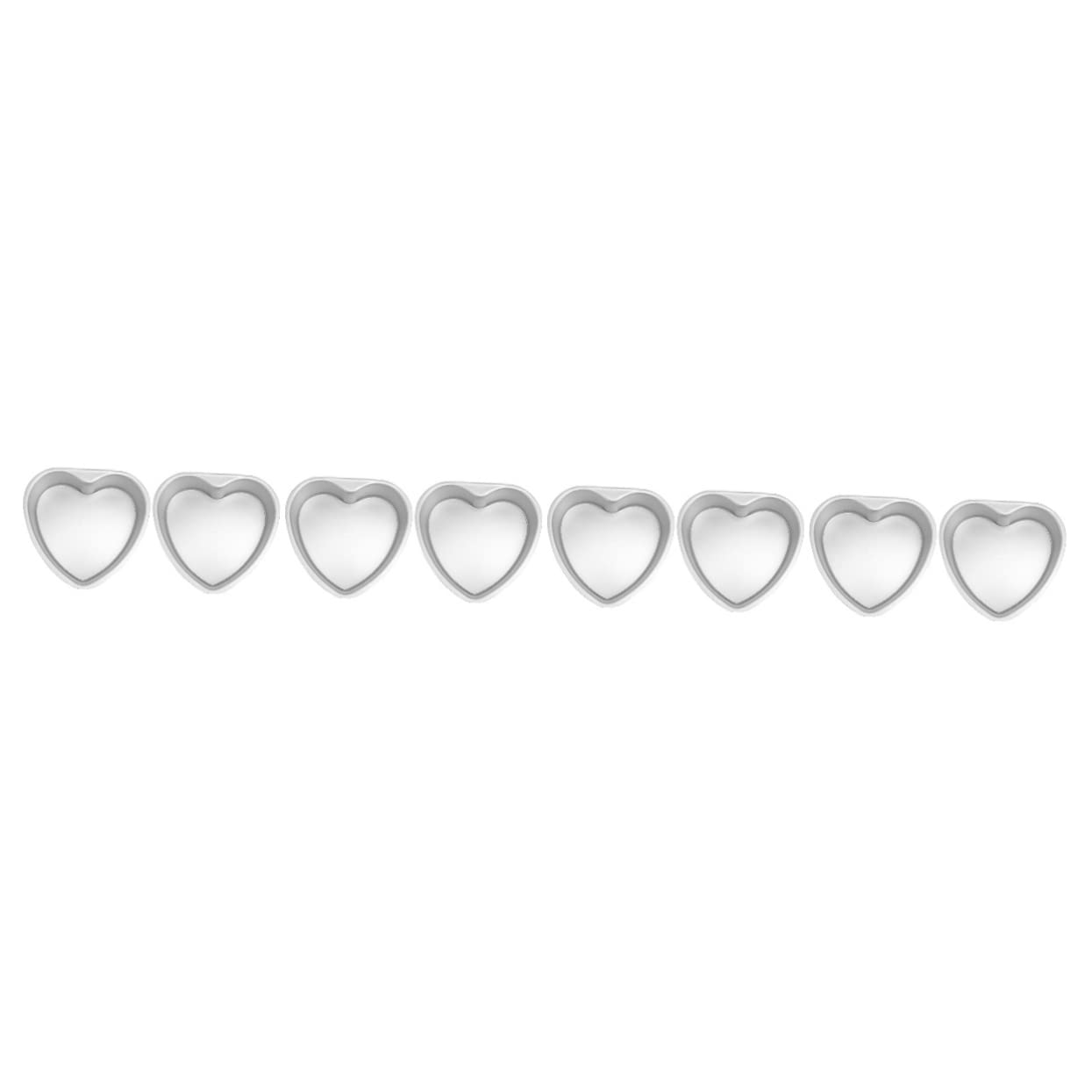 Amosfun 8 Piezas Molde De Pastel De Corazón Mini Moldes Para Tarta De Queso Bandejas Para Hornear Para Moldes Para Pasteles En Forma De Corazón Moldes Para Hornear Pasteles De Queso