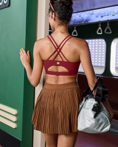 Image of RUNNING GIRL Sports Bras for Women,Padded Sports Bra Tank Top Sexy Crisscross Back High Impact Longline Workout Yoga Bra